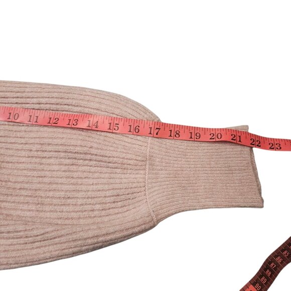 Soft Pink V-Neck Cardigan with Cutouts Small - Picture 6 of 7